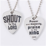 Shout to the Lord Guitar Pick Necklace