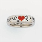 Love Waits Purity Ring for Girls (Red Heart)