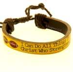 Football Bracelet / Philippians 4:13 (I Can Do All Things)