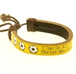Philippians 4:13 Bracelet Soccer