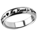 My Heart Is Yours Forever Purity Promise Ring (Italian Posey)