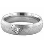 Heart With Stone Purity Ring