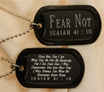 Fear Not Isaiah 41:10 (Dog Tag/Black)