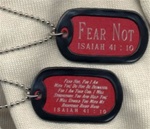 Fear Not Isaiah 41:10 (Dog Tag/Red)