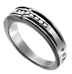 Christian Purity Ring Channel Cross