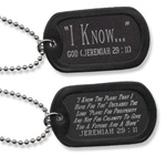 I Know / Jeremiah 29:11 (Dog Tag/Black)