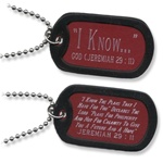 I Know / Jeremiah 29:11 (Dog Tag/Red)