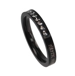 Faith Hope Love Ring / 1 Corinthians 13:13 (Ebony Princess Cut)