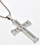 Walk By Faith / 2 Corinthians 5:7 (Iron Cross Necklace/Men)