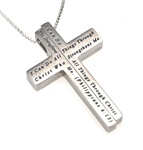 Christ My Strength / Philippians 4:13 (Iron Cross Necklace/Women)