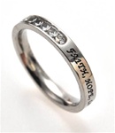 Faith Hope Love Ring / 1 Corinthians 13:4-8 (Princess Cut)
