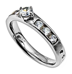 Purity Ring for Girls Princess Solitaire