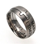Man Of God / 1 Timothy 6:11 (Square Double Cross/Silver)