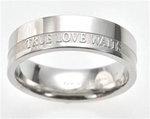 Original Scripture Band "True Love Waits"  1 Timothy 4:12 (Thin Band)