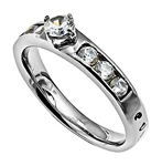 Purity Ring for Girls Princess Solitaire
